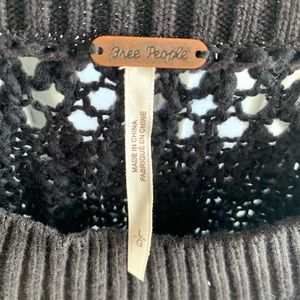Free people black sweater large